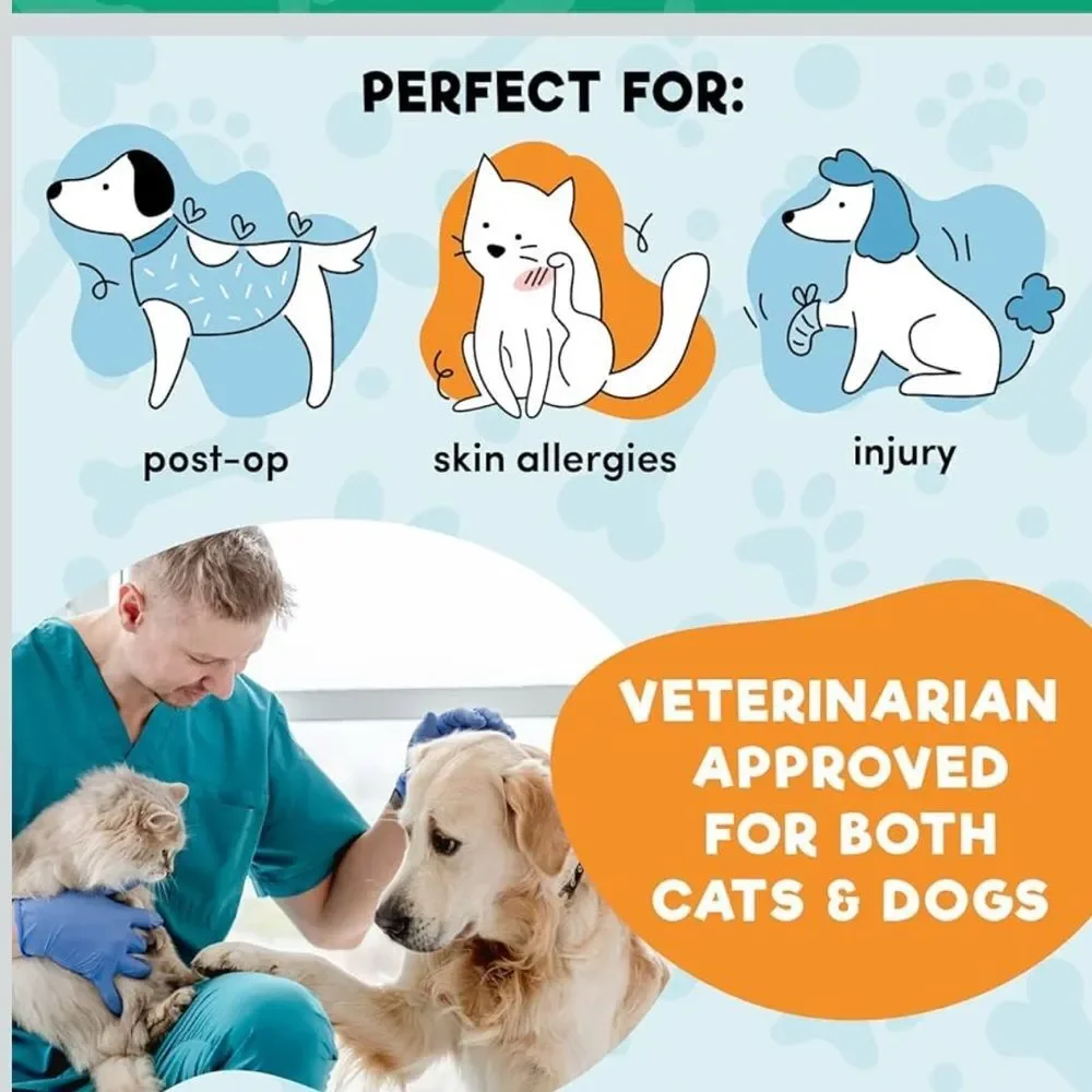 Inflatable Dog Cone Collar Alternative, Soft Dog Cone Large